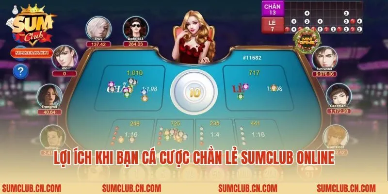 Lợi ích khi bạn cá cược chẳn lẻ Sumclub online